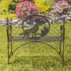 Gunnison Iron Bench with Howling Wolf & Moon