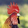 "Hugo" the Painted Iron Rooster Decoration