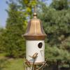 Vienna Iron and Porcelain White Birdhouse on Stake