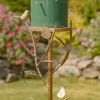 Prague Iron Dark Green Porcelain Birdhouse on Stake