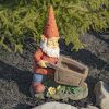 Gnome Statue with Wheelbarrow