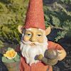 Gnome Statue with Flower Pot and Water Can