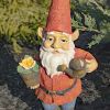Gnome Statue with Flower Pot and Water Can