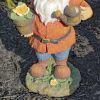 Gnome Statue with Flower Pot and Water Can