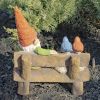 Tall Spring Garden Gnome with Welcome Sign, Birds and Birdbath