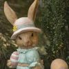 "Anna Mae" Rabbit Garden Statue with Easter Basket & Sun Hat