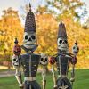 Life-sized Standing Halloween Skeleton Soldiers