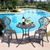 3-Piece Cast Aluminum Bistro Set