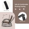 3 Pieces Patio Rattan Rocking Furniture Set