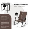 3 Pieces Patio Rattan Rocking Furniture Set