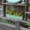 Green Galvanized Flower Boxes
