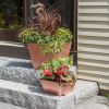 Solaria Copper-Plated Tapered Planters