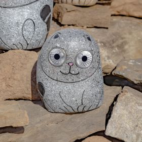 "Rock" Cats with Light Up Eyes (Color: Antique Gray)