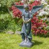 Ariel: Standing Magnesium Angel Statue With Open Wings