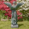 Ariel: Standing Magnesium Angel Statue With Open Wings