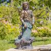 Merman-Poseidon Garden Statue Holding Trident