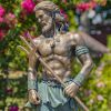 Merman-Poseidon Garden Statue Holding Trident