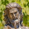 Merman-Poseidon Garden Statue Holding Trident