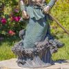 Merman-Poseidon Garden Statue Holding Trident