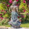 Merman-Poseidon Garden Statue Holding Trident