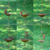 Set of 6 Assorted Animal Hanging Umbrella Birdfeeder Wind Chimes