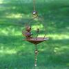 Set of 6 Assorted Animal Hanging Umbrella Birdfeeder Wind Chimes