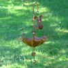 Set of 6 Assorted Animal Hanging Umbrella Birdfeeder Wind Chimes