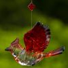 Hanging Acrylic Cardinal Ornaments with Snowflake Details