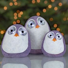 "Rock" Penguins with Light Up Eyes (Color: Light Blue)