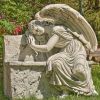 "Seraphina" the Magnesium Napping Angel on Bench
