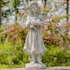 "Nicole" the Magnesium Angel Statue Holding Cat