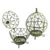 Set of 2 Iron Globe Plant Stands