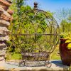 Set of 2 Iron Globe Plant Stands