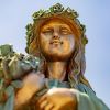 "Sopia" the Magnesium Angel Statue Holding Bouquet