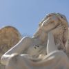 "Nicole Alyse": Magnesium Angel Statue Sitting on Pillar