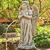 "Gabriella" the Praying Magnesium Angel Statue