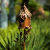 Country Style Iron Birdhouse Stake with Varying House Shapes