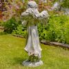 "Nicole" the Magnesium Angel Statue Holding Cat