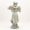 "Nicole" the Magnesium Angel Statue Holding Cat